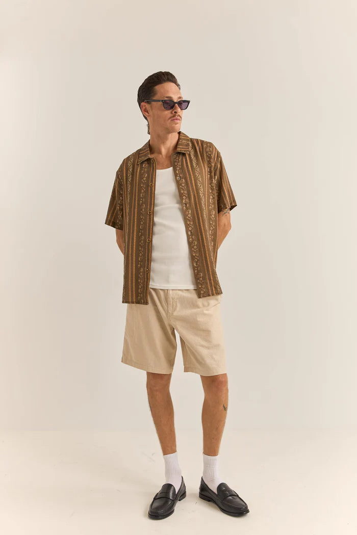 PAISLEY STRIPE SS SHIRT