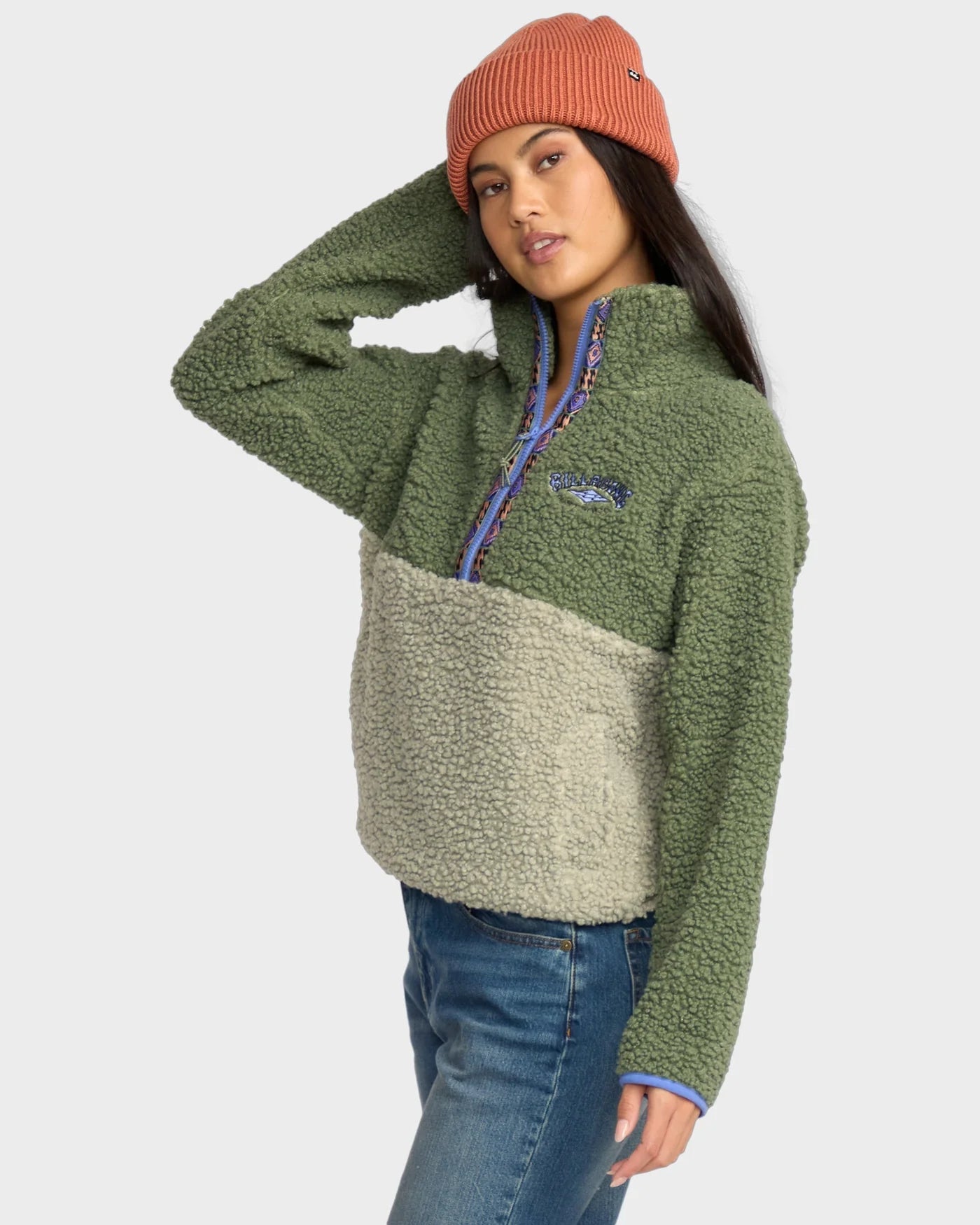 HORIZON MOCK NECK HALF ZIP FLC