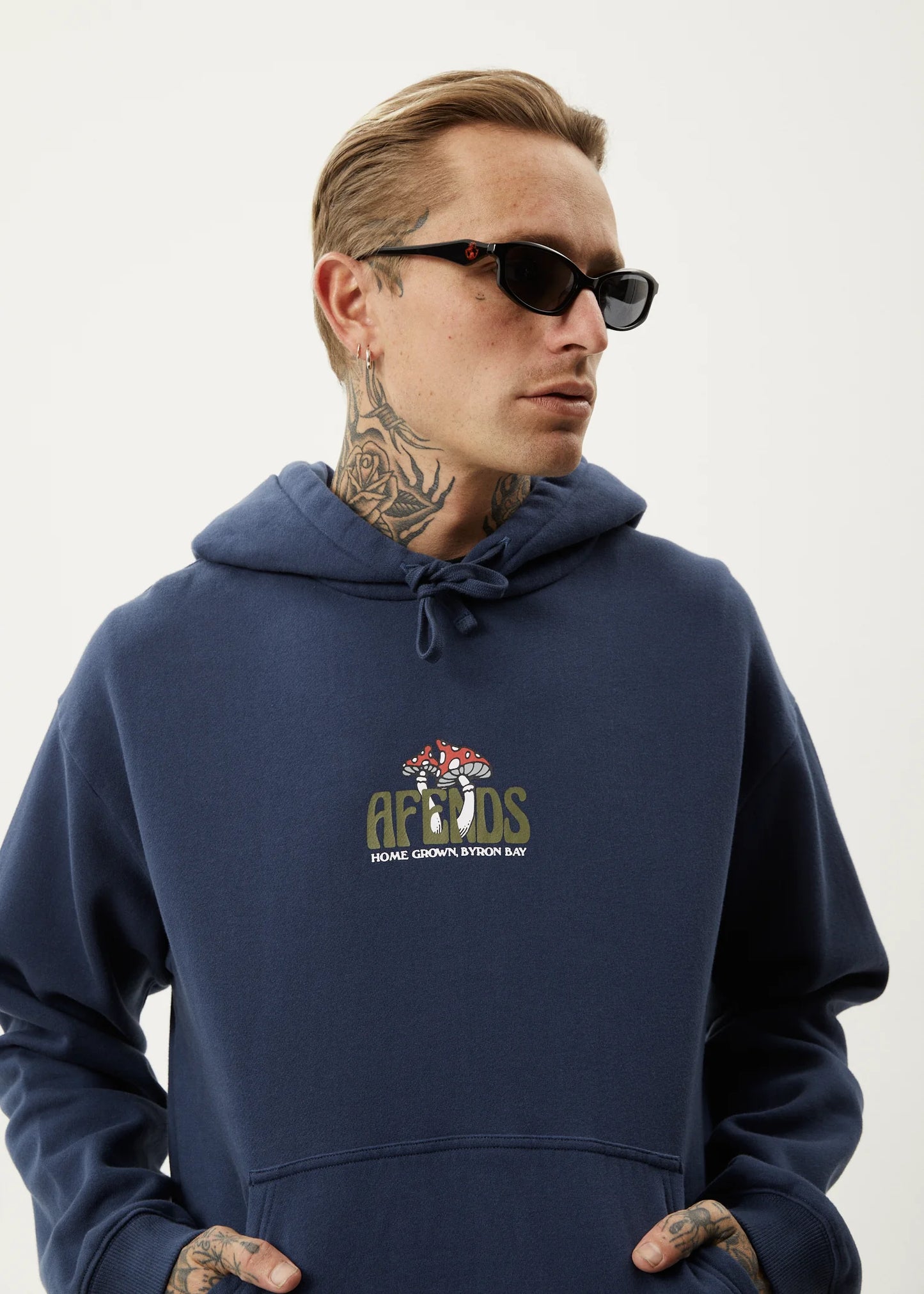 Let It Grow - Recycled Pull On Hood - Navy