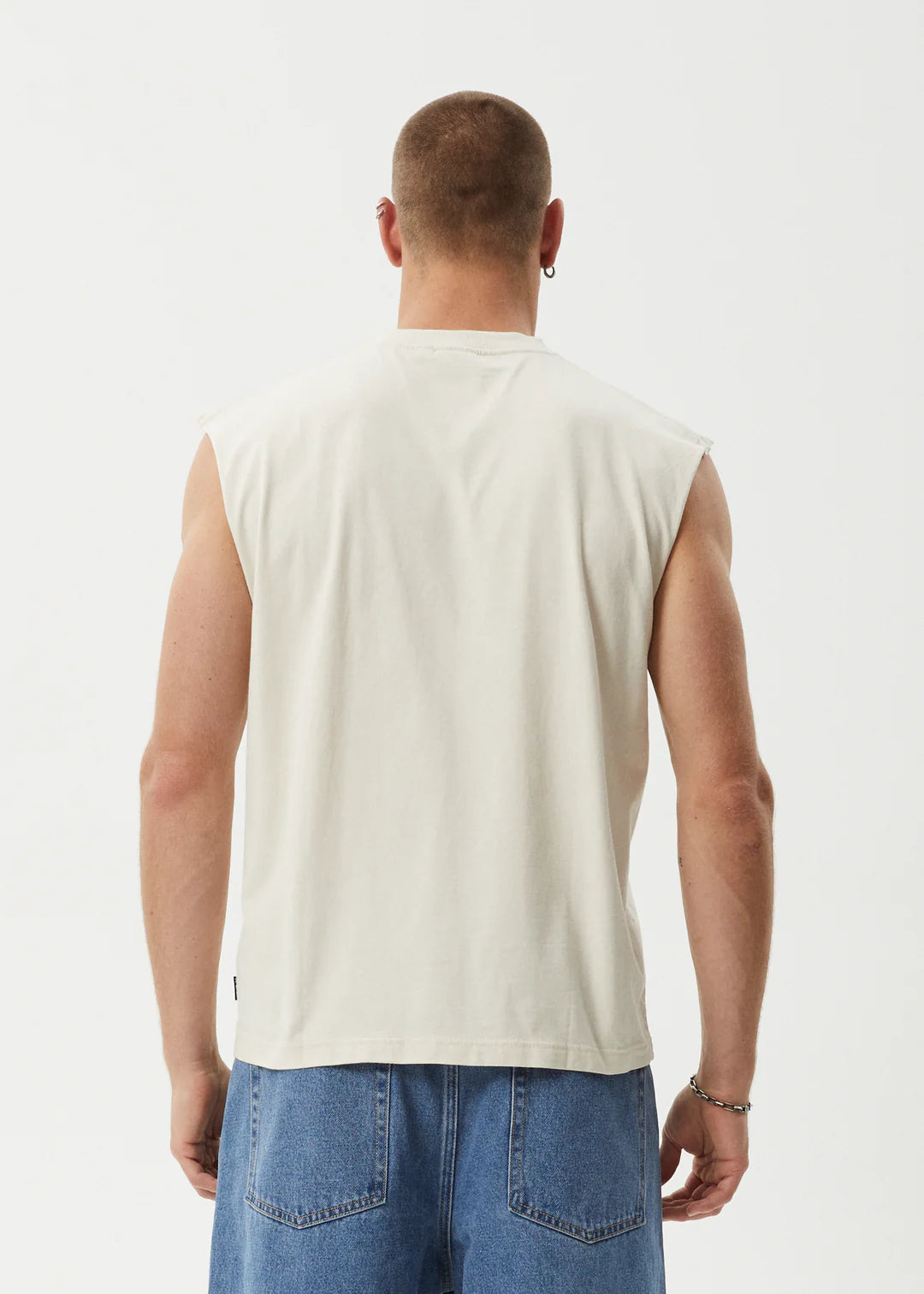 Peace Out - Sleeveless Tee - Moonbeam