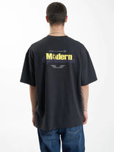 Load image into Gallery viewer, Modern Spiritualism Box Fit Oversize Tee - Washed Black
