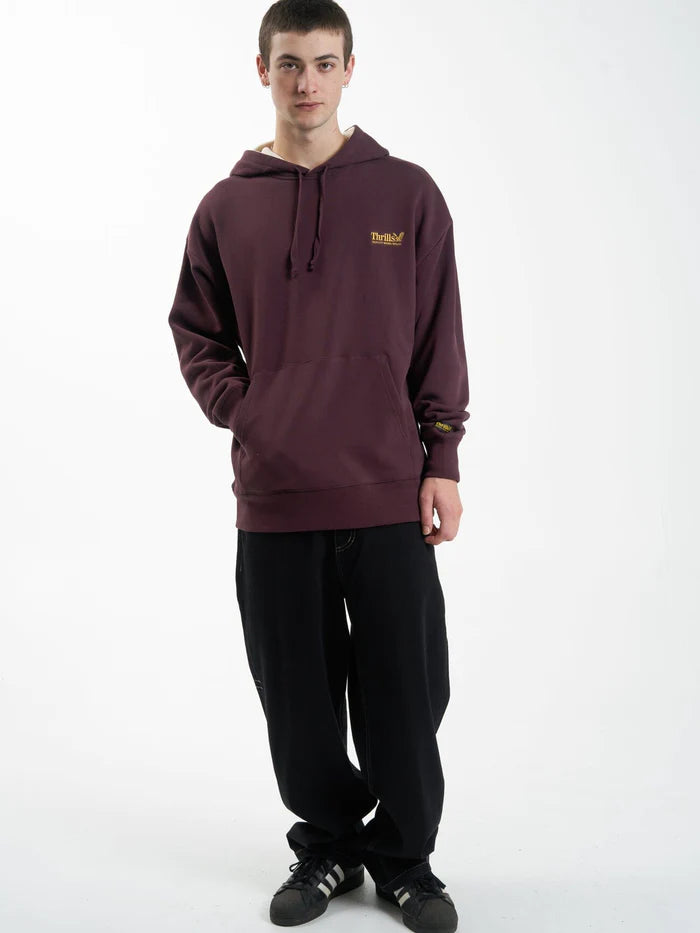 Thrills Union Slouch Pull On Hood - Wine