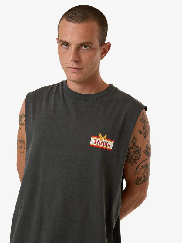 Never Stop Merch Fit Muscle Tee - Merch Black