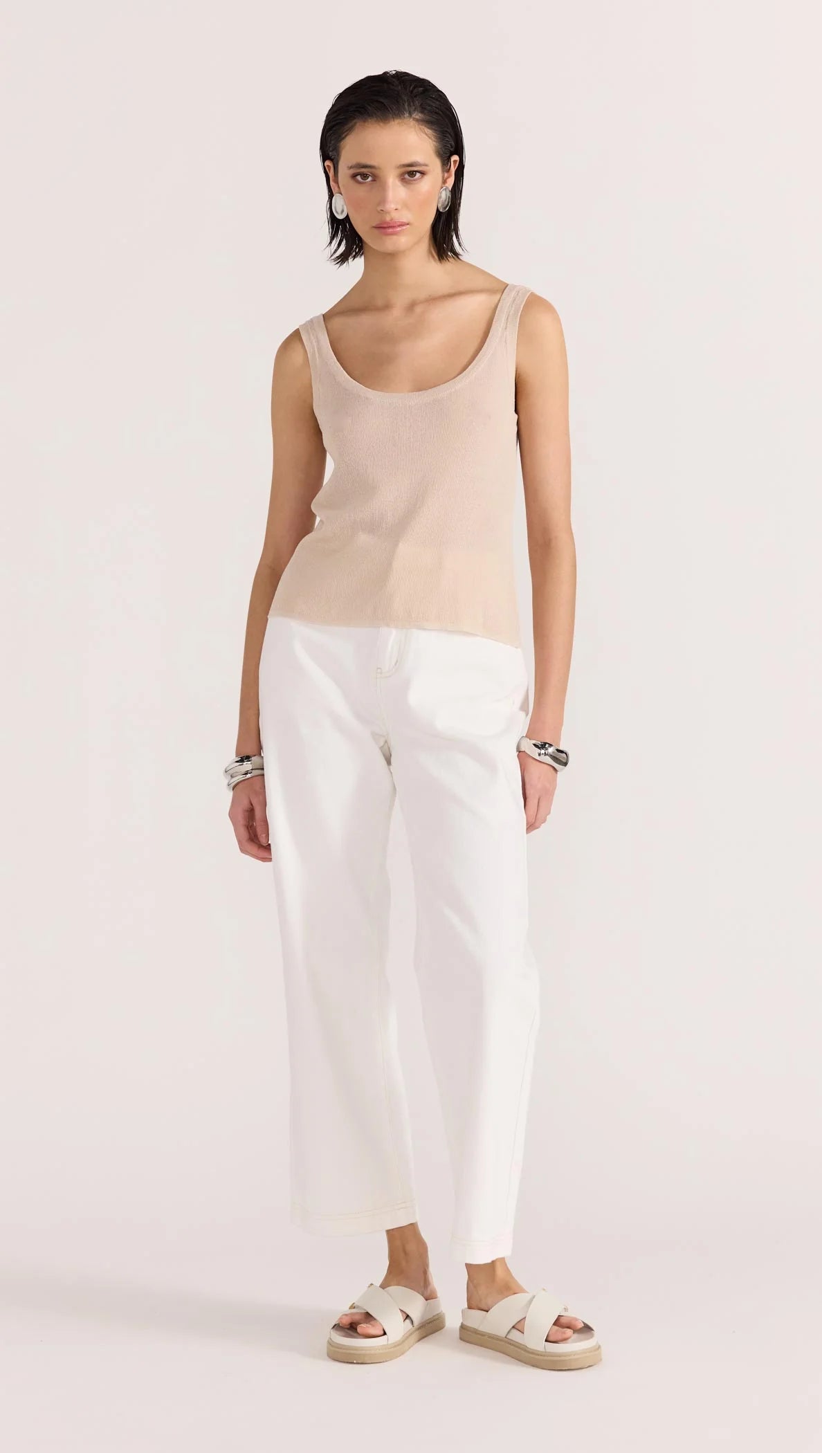 ANNA SHEER KNIT TANK