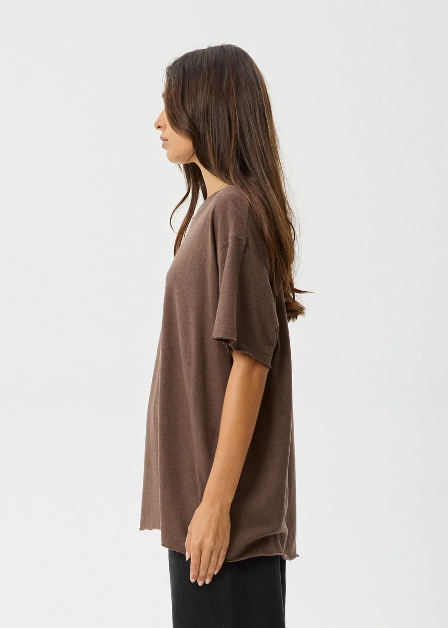 Slay - Hemp Oversized T-Shirt - Coffee