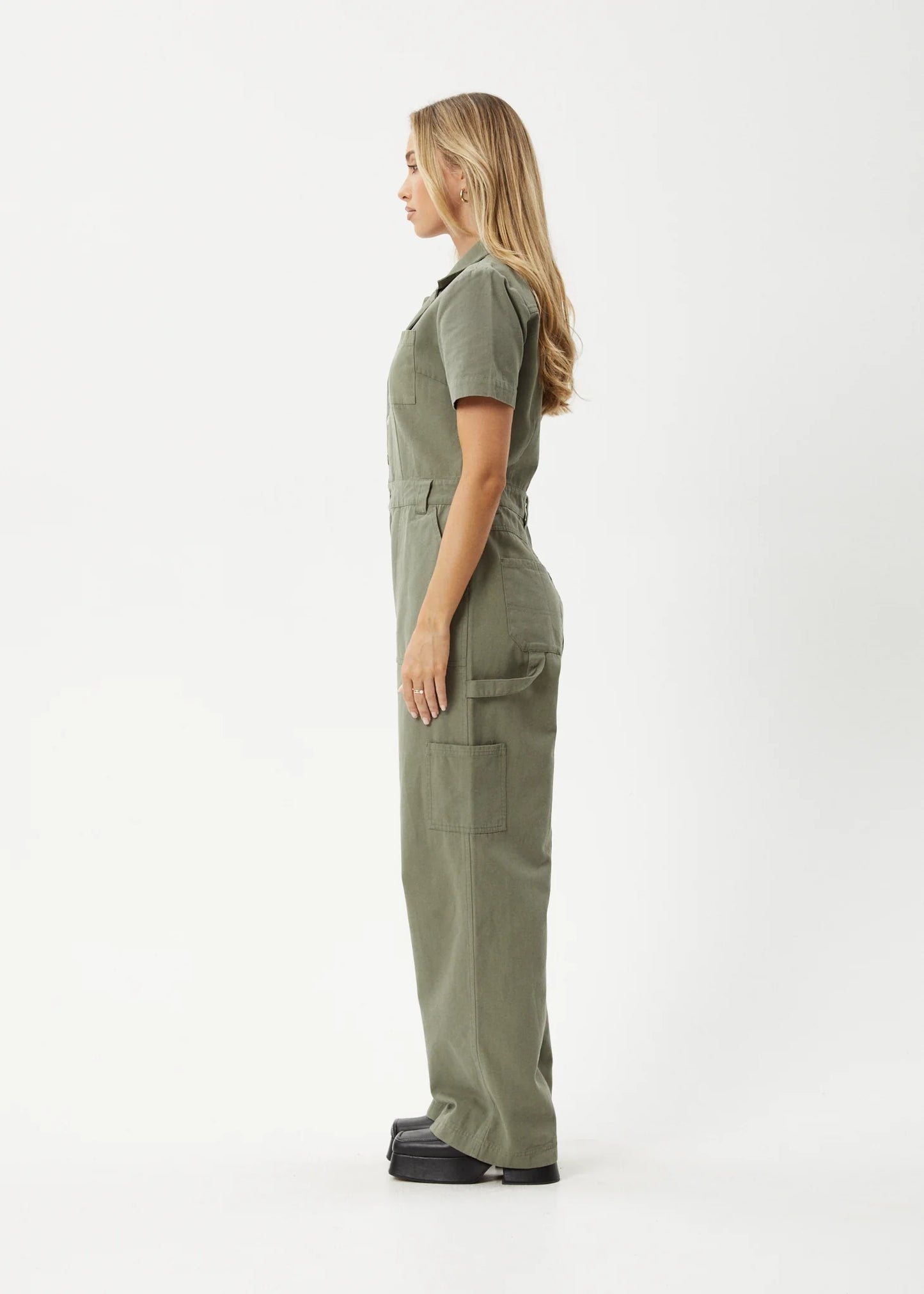 Mika - Recycled Canvas Jumpsuit - Olive