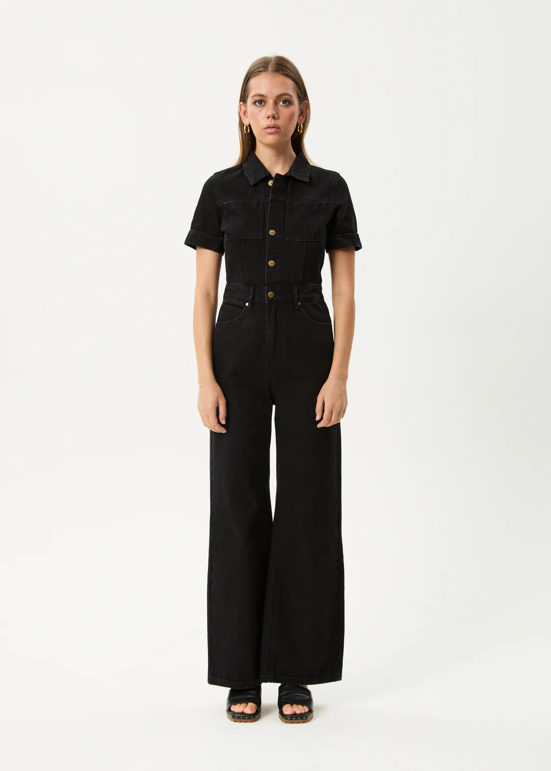 MIAMI - DENIM FLARED JUMPSUIT