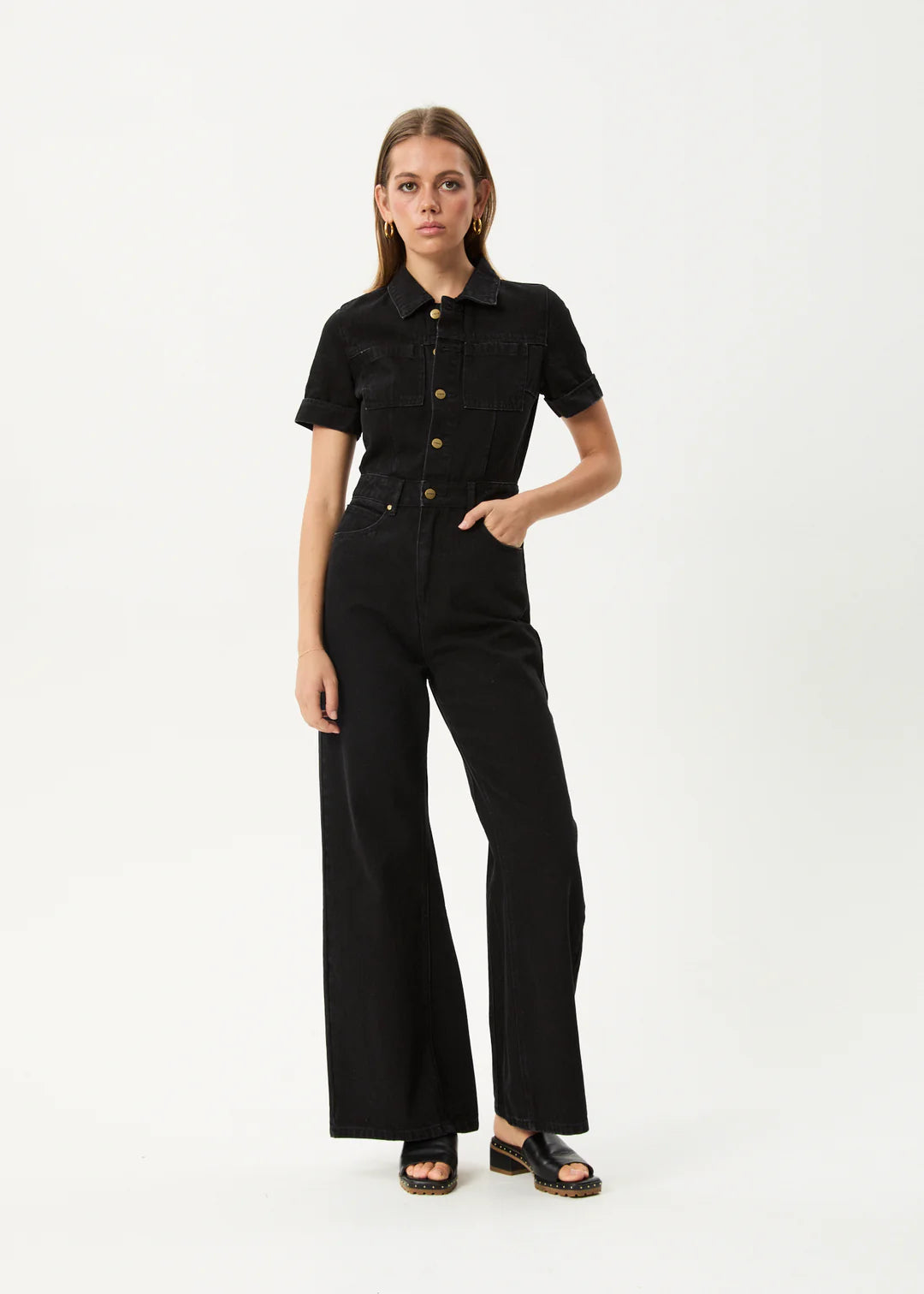 MIAMI - DENIM FLARED JUMPSUIT