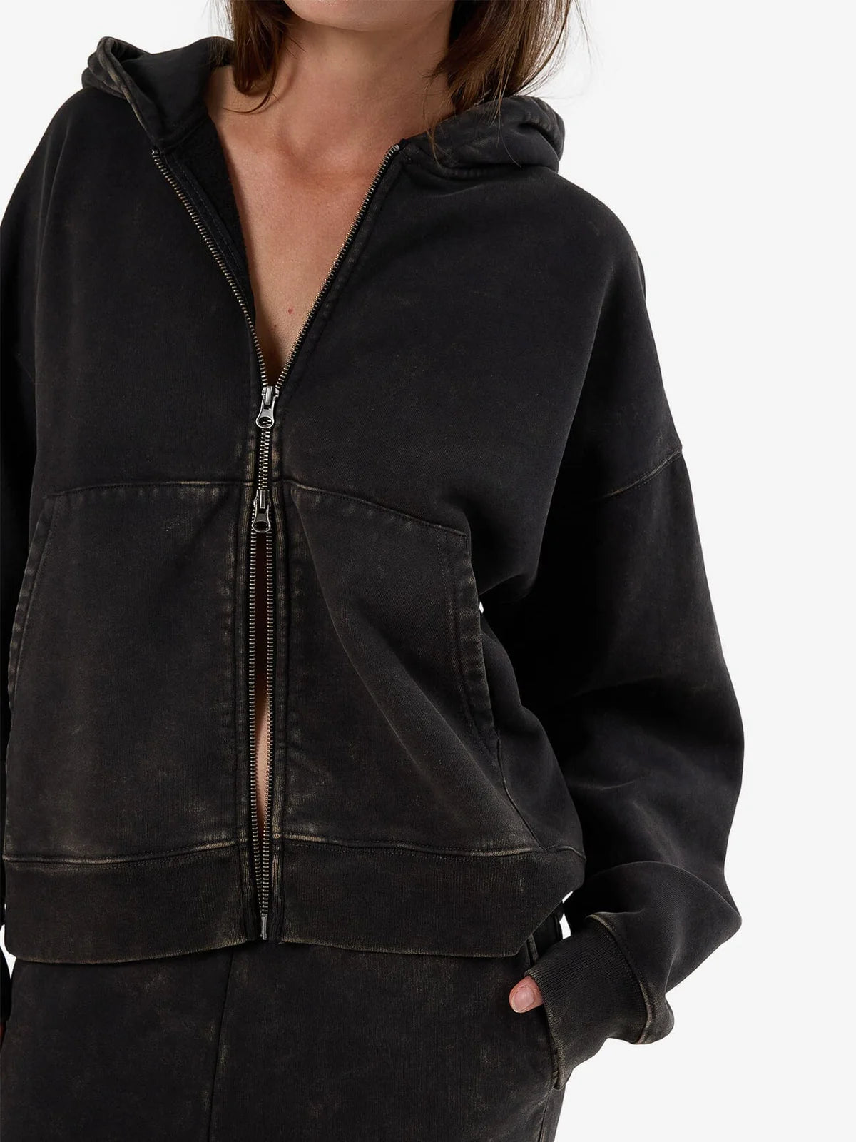 DISSOLVE ZIP HOOD FLEECE