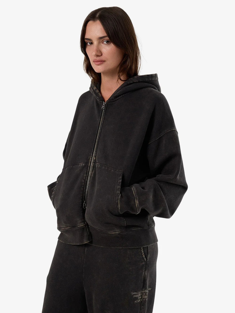 DISSOLVE ZIP HOOD FLEECE
