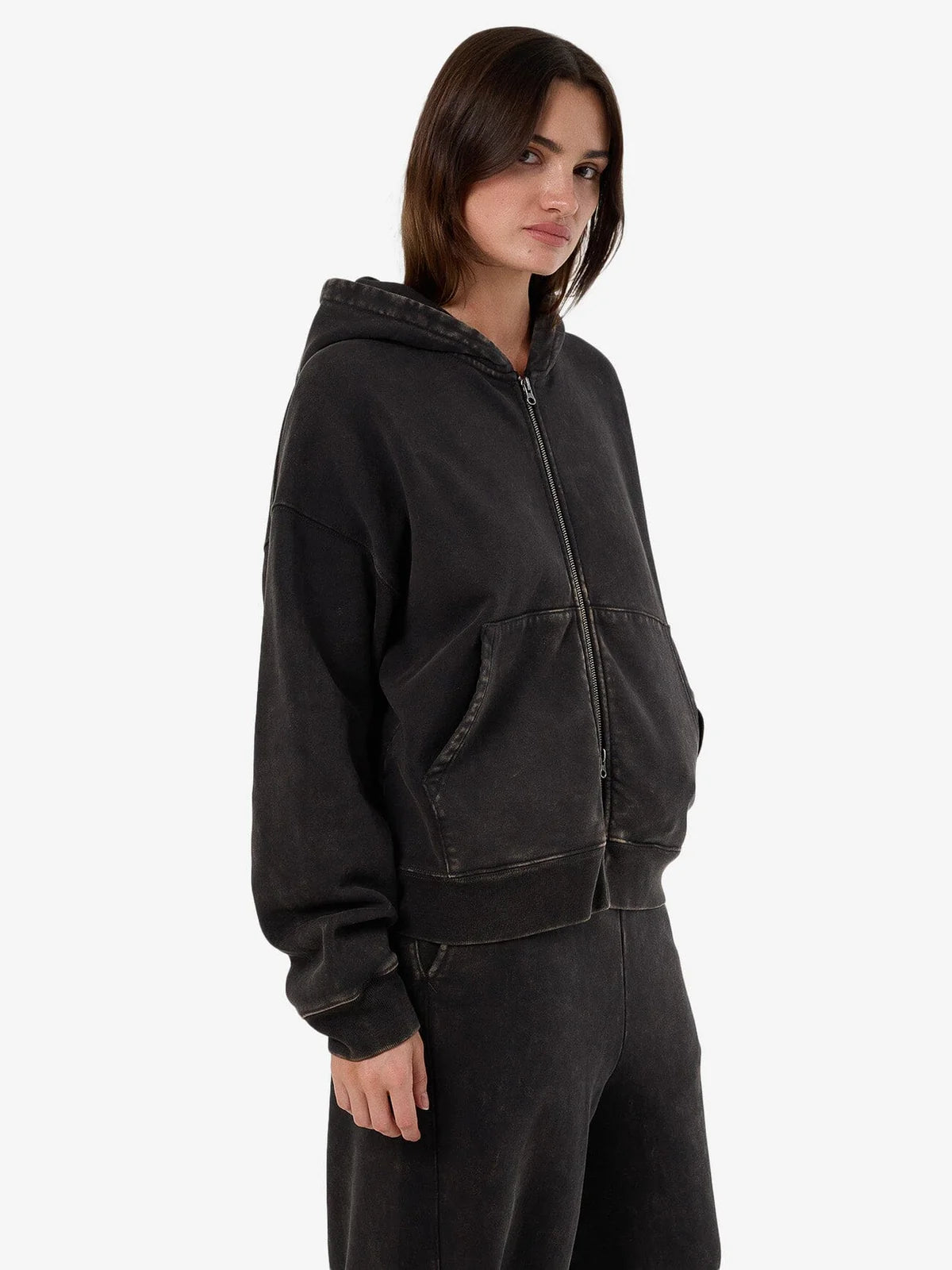 DISSOLVE ZIP HOOD FLEECE