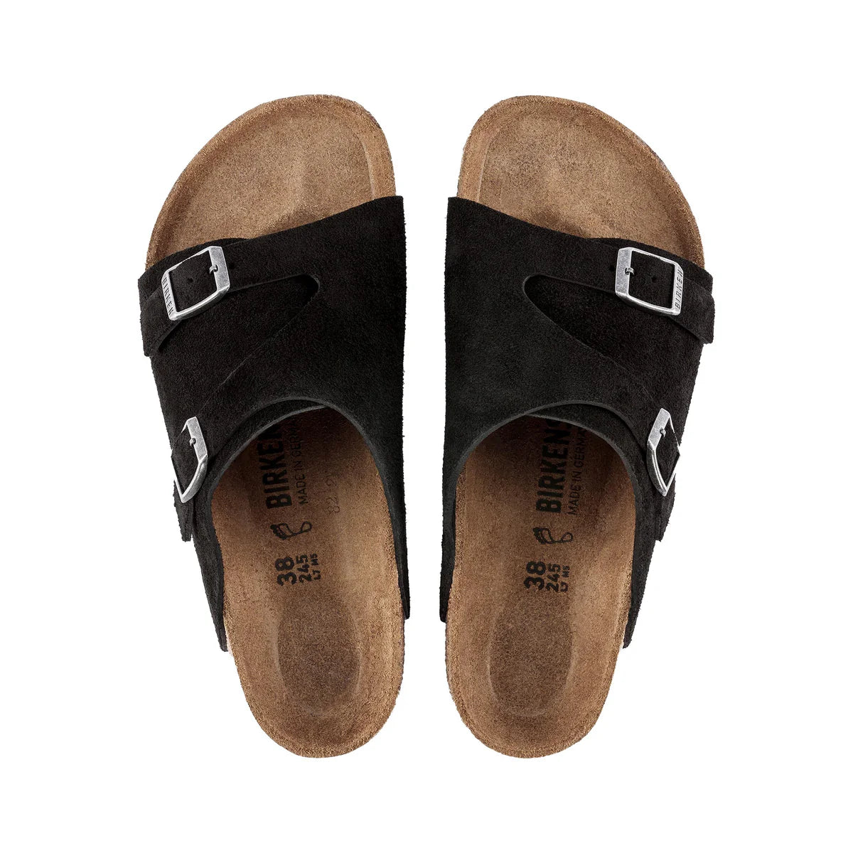 ZURICH BLACK SUEDE LEATHER NARROW