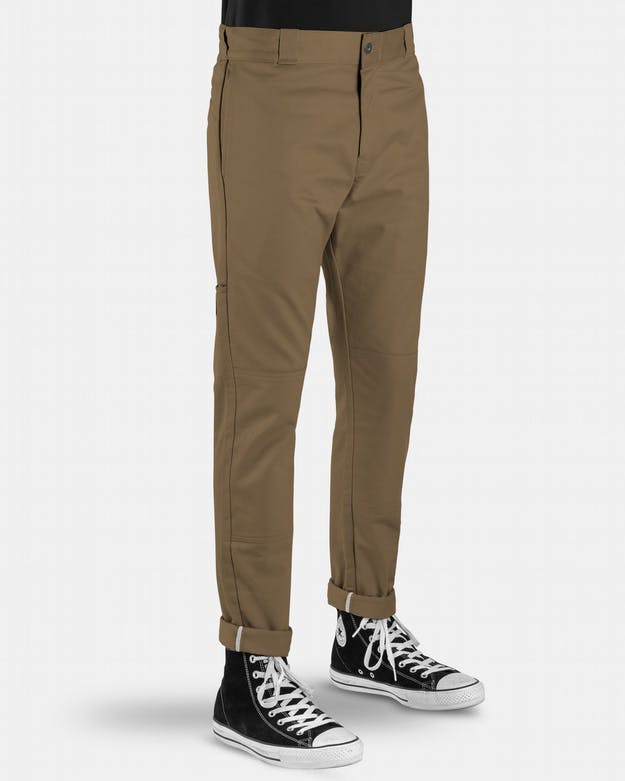 SKINNY STRAIGHT FIT DOUBLE KNEE WORK PANT