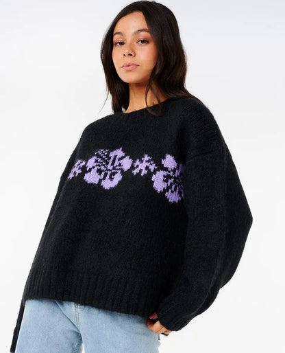 CALA NIGHTS HIBISCUS KNIT CREW