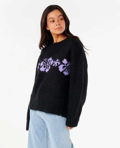 CALA NIGHTS HIBISCUS KNIT CREW