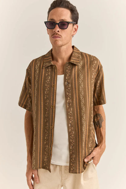PAISLEY STRIPE SS SHIRT