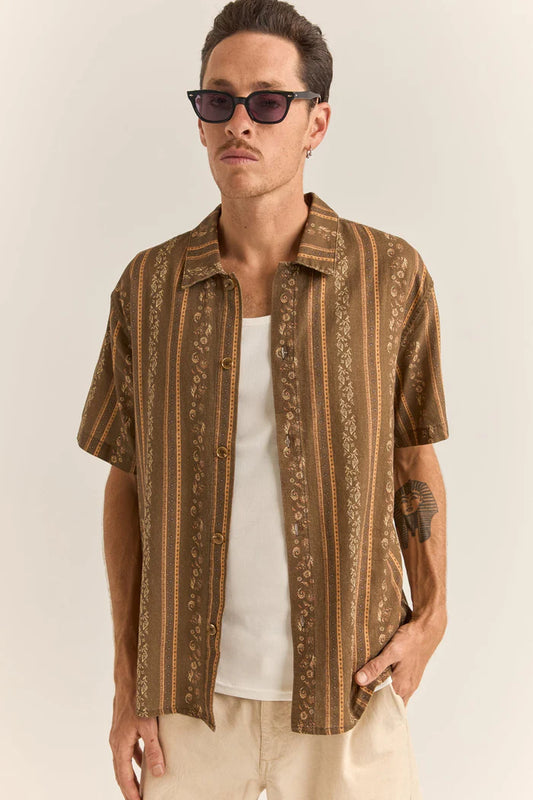 PAISLEY STRIPE SS SHIRT