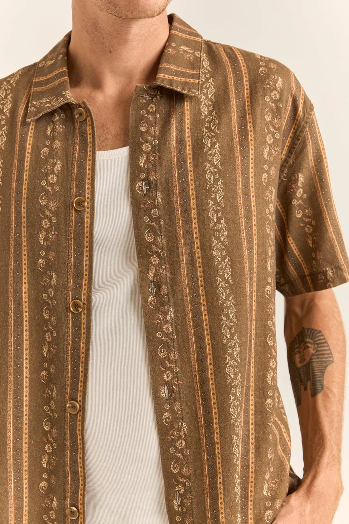 PAISLEY STRIPE SS SHIRT