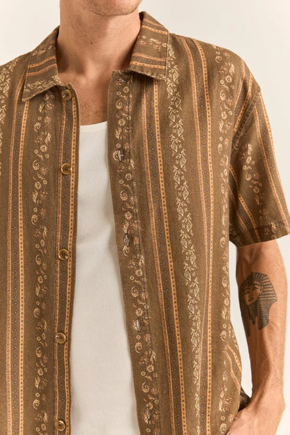 PAISLEY STRIPE SS SHIRT