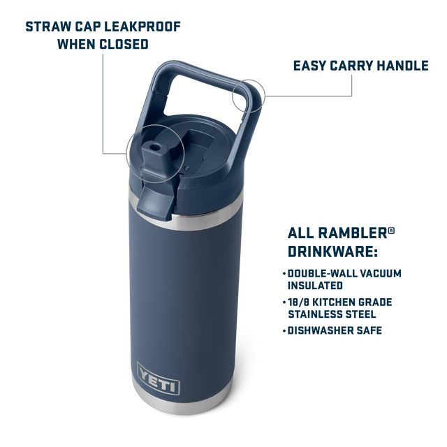RAMBLER 18 OZ STRAW BOTTLE