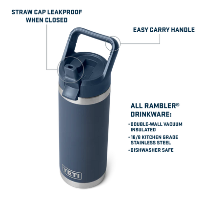 RAMBLER 18 OZ STRAW BOTTLE