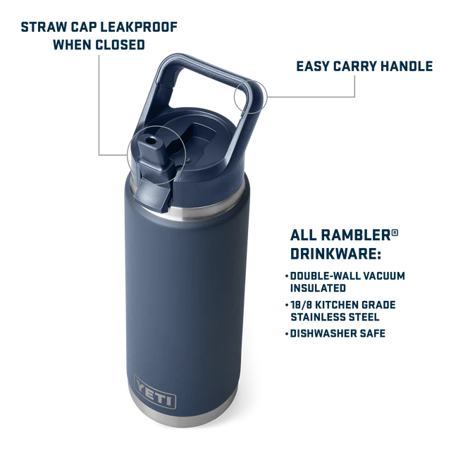 RAMBLER 26 OZ STRAW BOTTLE