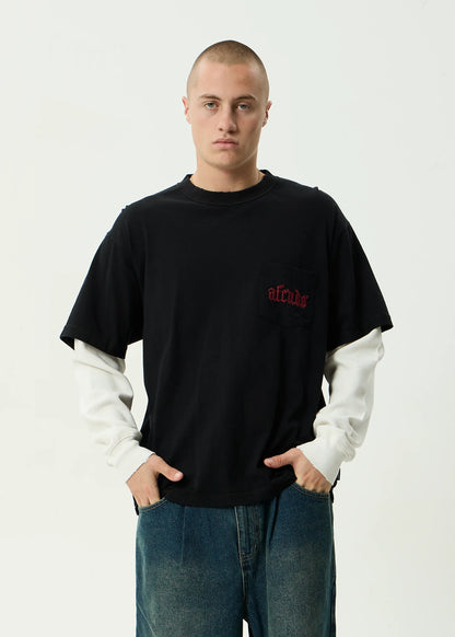 DROP ZONE - LAYERED WAFFLE LONG SLEEVE TEE