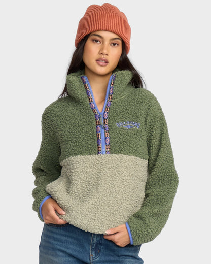 HORIZON MOCK NECK HALF ZIP FLC