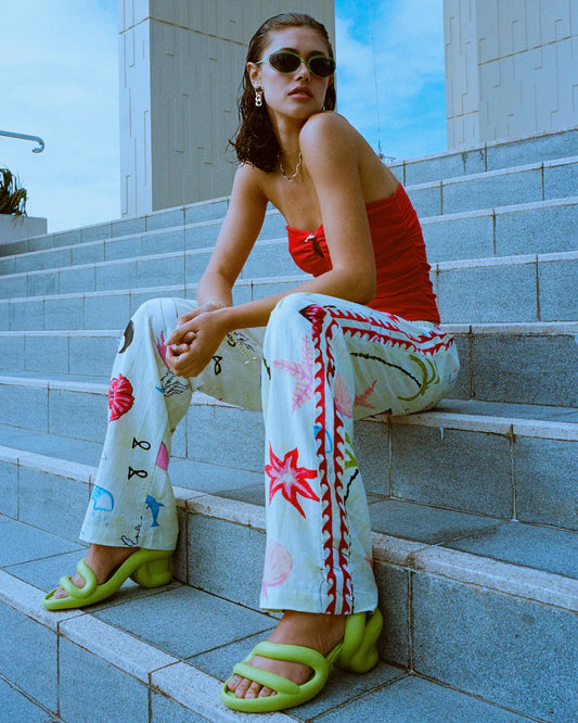 LOTTIE HALL WVN ELST PANT
