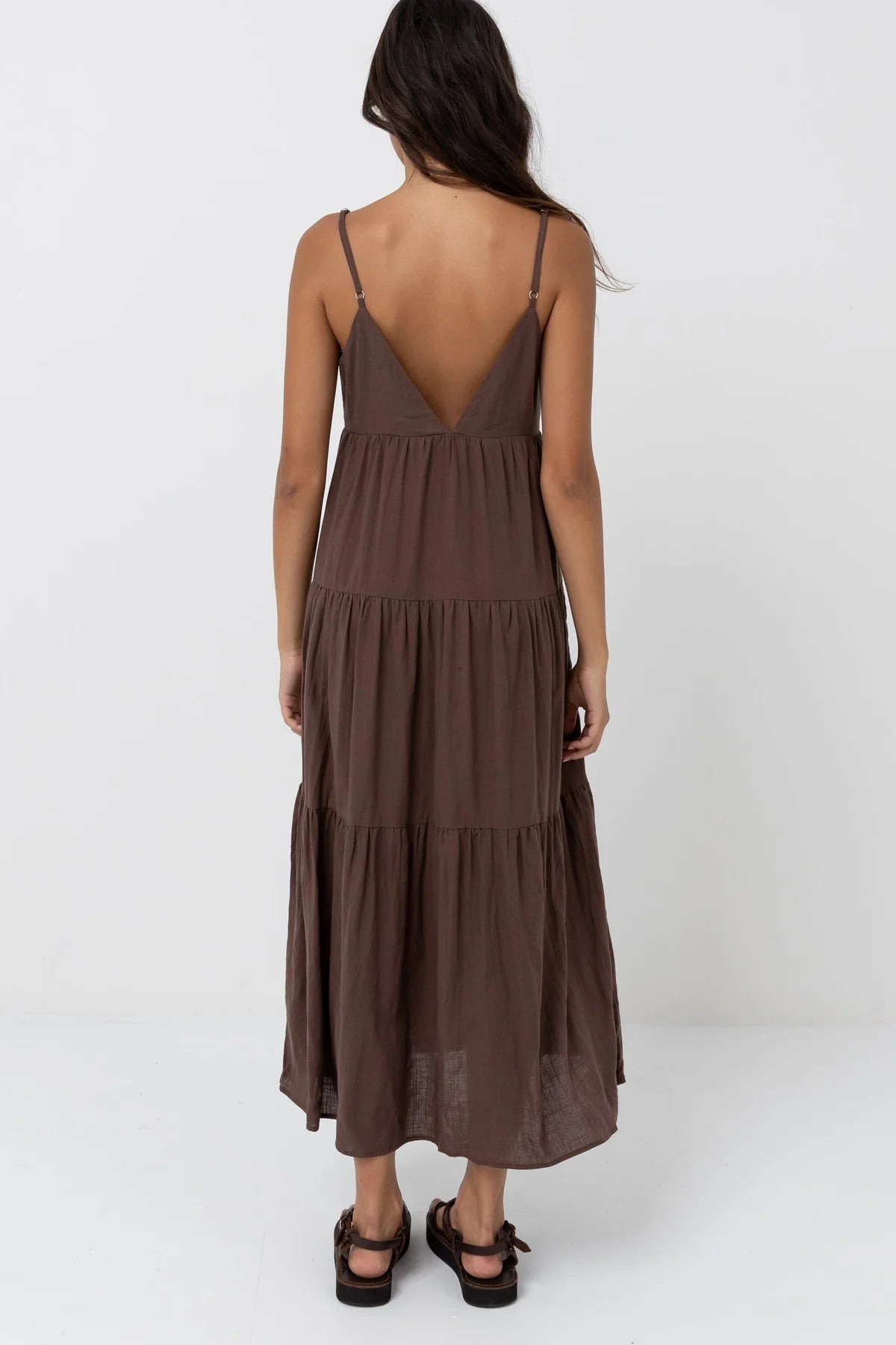 CLASSIC TIERED MIDI DRESS