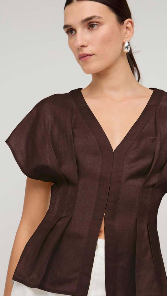 ESTELLE PLEATED BLOUSE