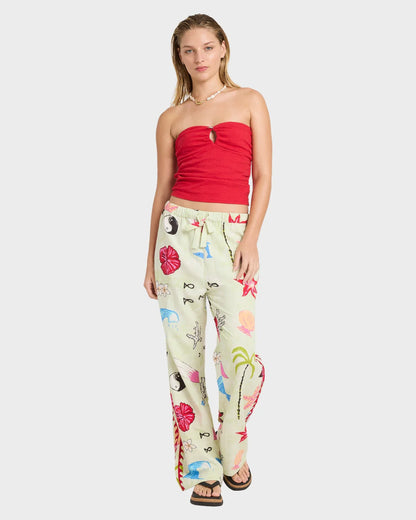 LOTTIE HALL WVN ELST PANT