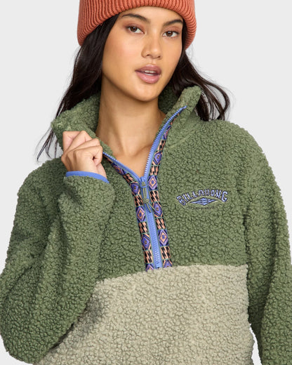 HORIZON MOCK NECK HALF ZIP FLC
