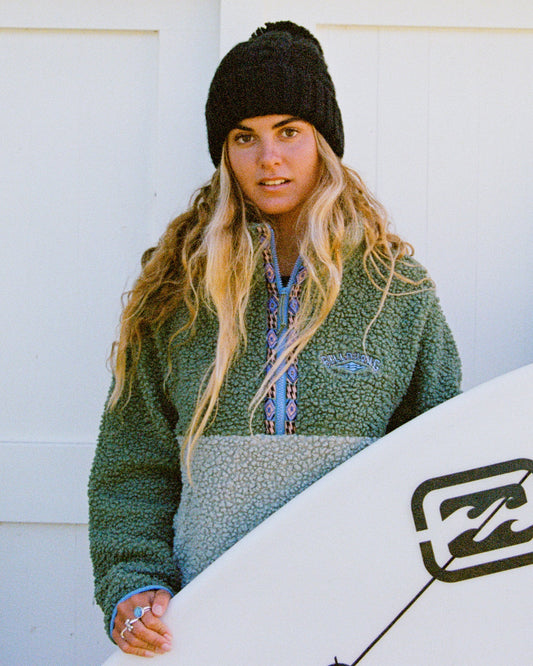 HORIZON MOCK NECK HALF ZIP FLC