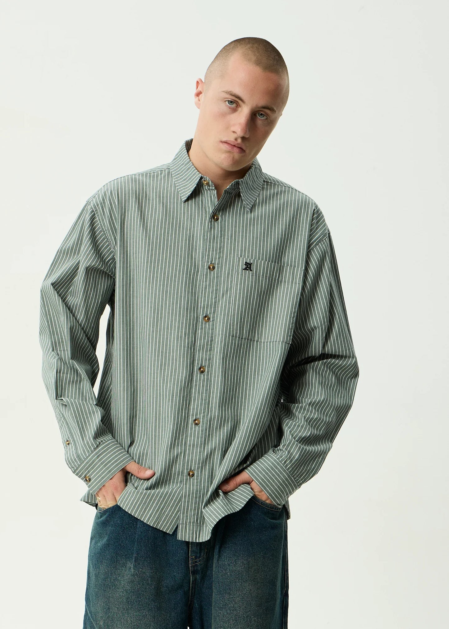 PINNED - OVERSIZED STRIPED LONG SLEEVE SHIRT