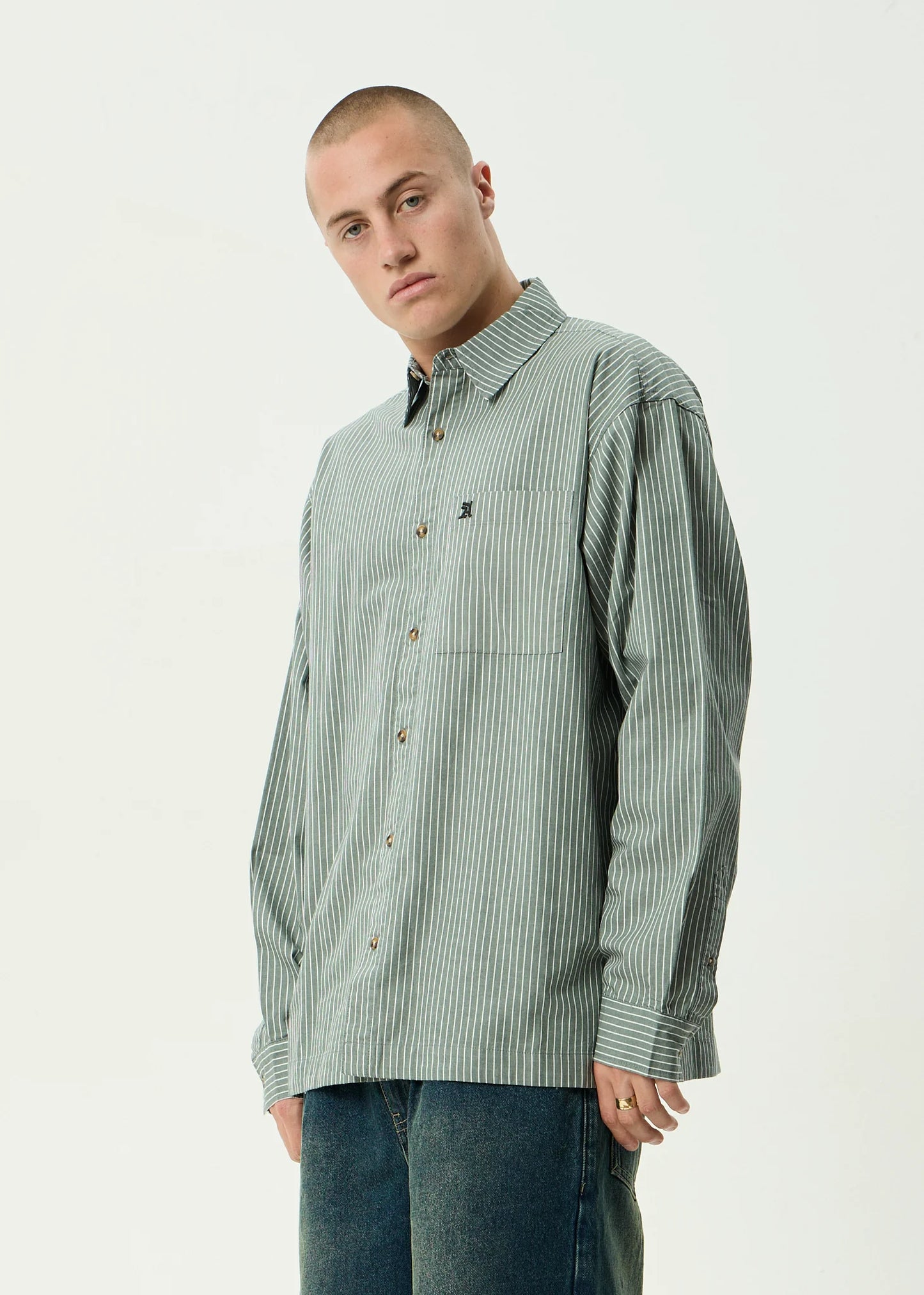 PINNED - OVERSIZED STRIPED LONG SLEEVE SHIRT