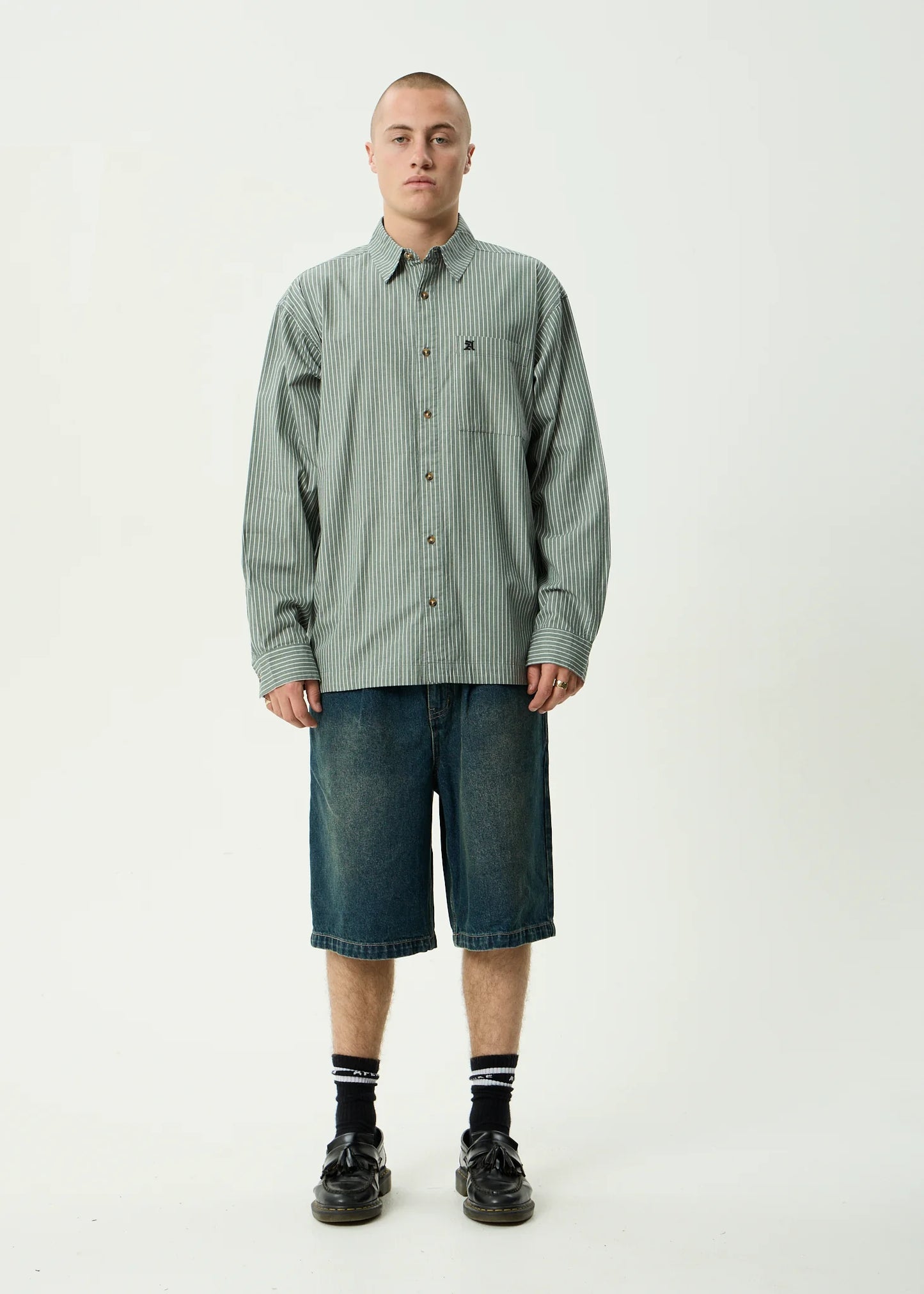 PINNED - OVERSIZED STRIPED LONG SLEEVE SHIRT