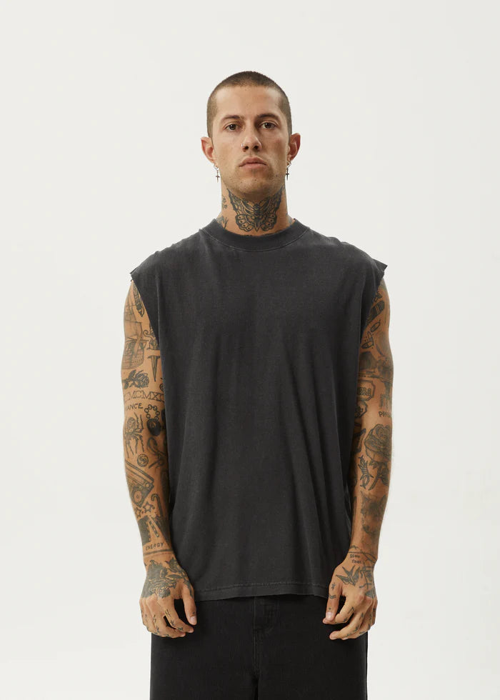 Vacation - Hemp Sleeveless Tee - Stone Black
