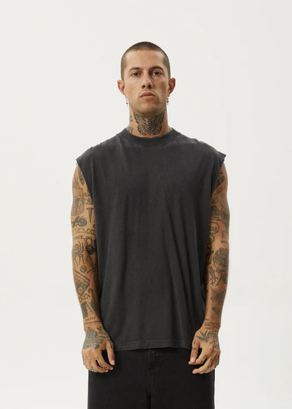 Vacation - Hemp Sleeveless Tee - Stone Black
