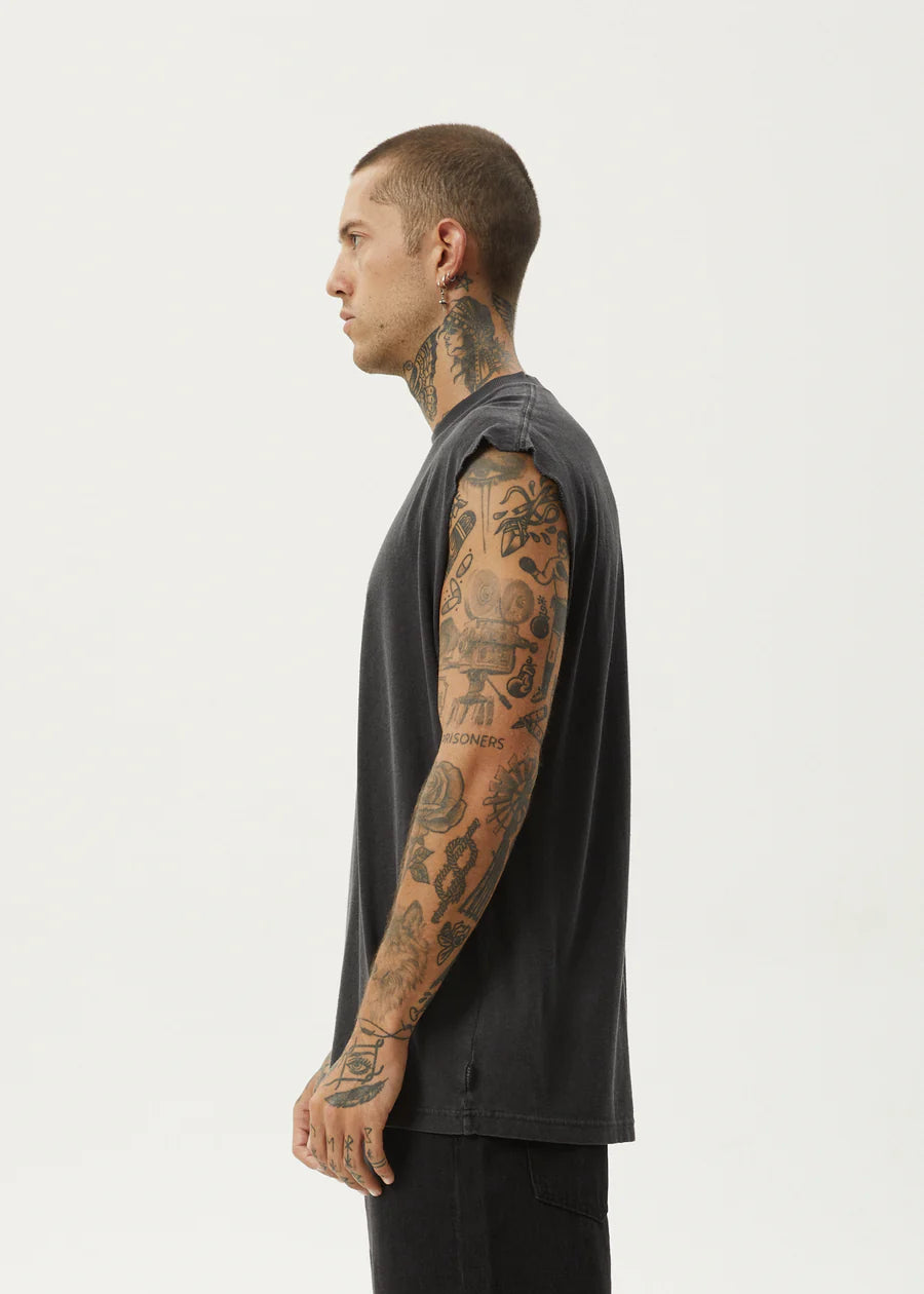 Vacation - Hemp Sleeveless Tee - Stone Black