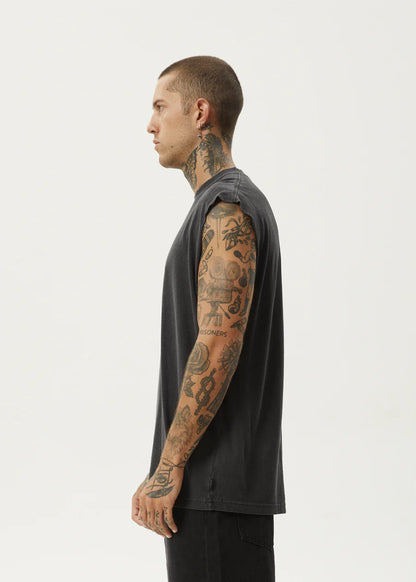 Vacation - Hemp Sleeveless Tee - Stone Black