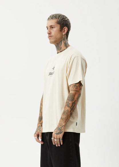 Peace Out - Boxy Fit Tee - Sand