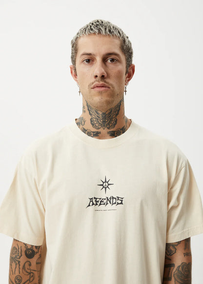 Peace Out - Boxy Fit Tee - Sand