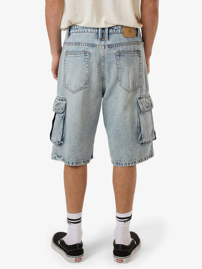 Big Slacker Denim Cargo Short - Tainted Blue