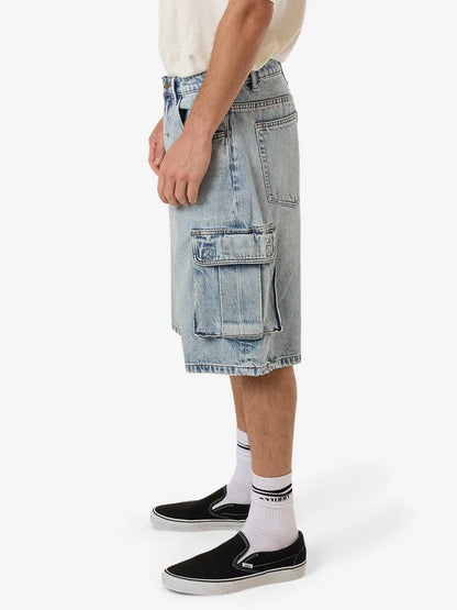 Big Slacker Denim Cargo Short - Tainted Blue
