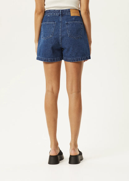 Seventy Threes - Hemp Denim High Waisted Shorts - Authentic Blue