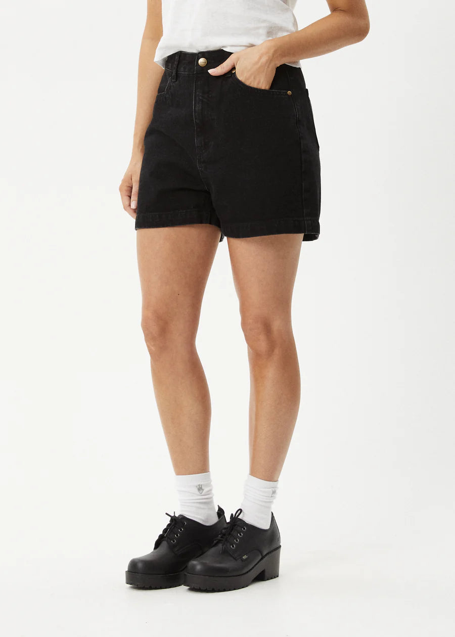 SEVENTY THREES - ORGANIC DENIM HIGH WAISTED SHORTS