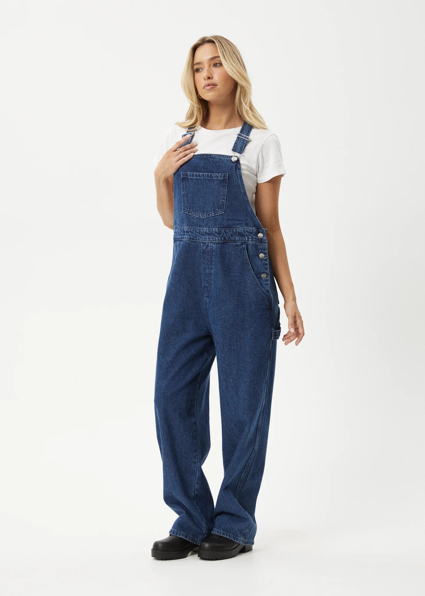 Louis - Denim Baggy Overalls - Authentic Blue