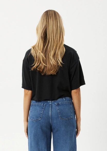 Slay Cropped - Oversized Tee - Black