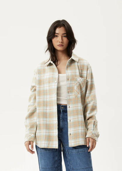 Lighthouse - Recycled Flannel Shirt - Taupe